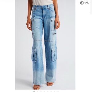 Alice + Olivia Cay Baggy Cargo Jeans NWOT
